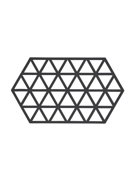 Dessous-de-plat silicone Triangle, 2 pièces, Silicone, Noir, larg. 14 x long. 24 cm