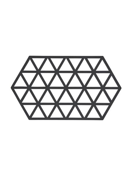 Silikon Topfuntersetzer Triangle, Silikon, Schwarz, L 24 x B 14 cm