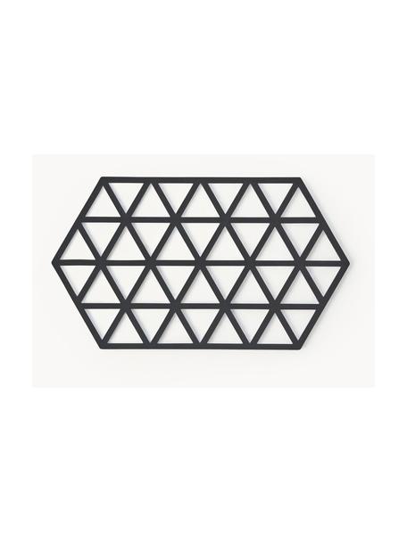 Dessous-de-plat en silicone Triangle, Silicone, Noir, larg. 14 x long. 24 cm