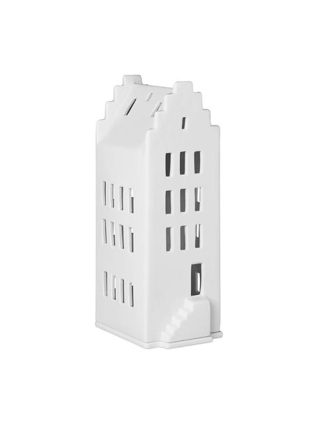 Hohes Porzellan-Lichthaus Living in Weiß, Porzellan, Weiß, B 8 x H 20 cm
