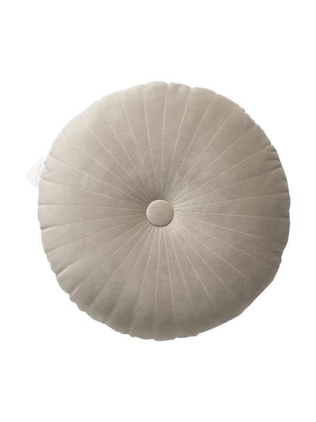Coussin rond en velours Monet, Beige, Ø 40 cm