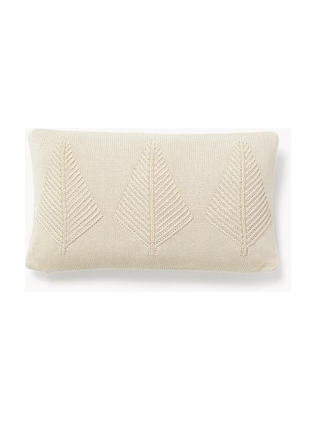 Housse de coussin en coton avec motif hivernal Beryl, 100% coton, Beige clair, larg. 30 x long. 50 cm