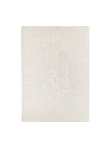 Flauschiger Hochflor-Teppich Leighton, Flor: Mikrofaser (100% Polyeste, Off White, B 80 x L 150 cm (Grösse XS)
