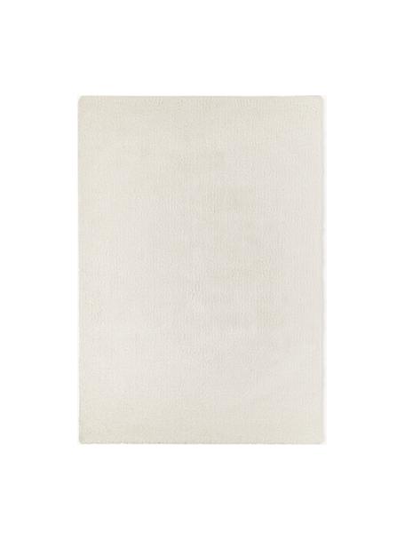 Flauschiger Hochflor-Teppich Leighton, Mikrofaser (100 % Polyester, GRS-zertifiziert), Off White, B 80 x L 150 cm (Grösse XS)