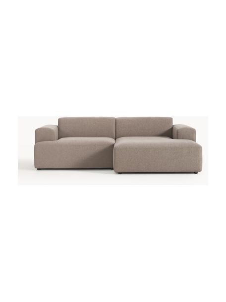 Ecksofa Melva (3-Sitzer), Bezug: 100% Polyester Der hochwe, Gestell: Massives Kiefernholz, Spa, Füße: Kunststoff Dieses Produkt, Webstoff Taupe, B 238 x T 143 cm, Eckteil rechts