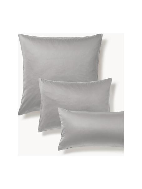 Baumwollsatin-Kopfkissenbezug Comfort, Webart: Satin Fadendichte 300 TC,, Dunkelgrau, B 80 x L 80 cm