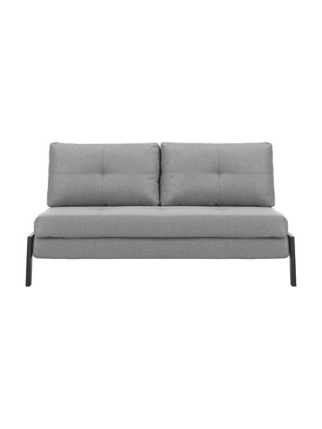 Divano letto con piedini in metallo Edward, Rivestimento: 100% poliestere 40.000 ci, Tessuto grigio chiaro, Larg. 152 x Prof. 96 cm