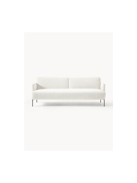 Teddy-Schlafsofa Fluente (3-Sitzer), Bezug: Teddy (100 % Polyester) D, Gestell: Massives Kiefernholz, FSC, Füße: Metall, pulverbeschichtet, Teddy Off White, B 220 x T 88 cm