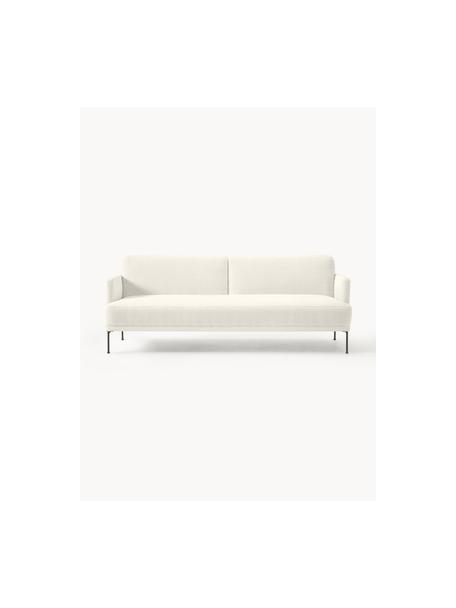 Sofá cama de borreguillo Fluente (3 plazas), Tapizado: tejido bouclé 100% poliés, Estructura: madera de pino maciza con, Patas: metal con pintura en polv, Tejido Off White, An 220 x F 88 cm