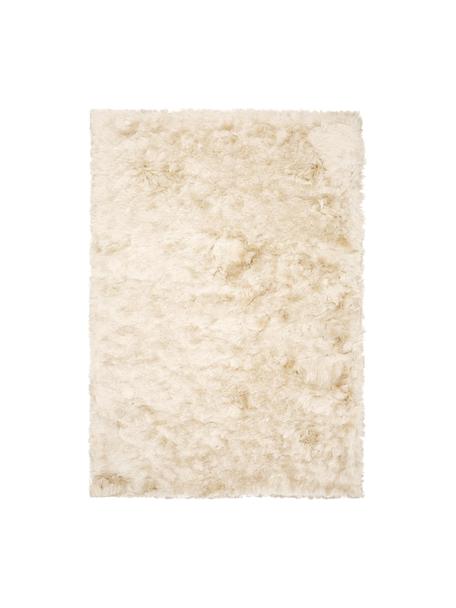 Glanzend hoogpolig vloerkleed Jimmy, Onderzijde: 100% katoen Het in dit pr, Ivoorkleurig, B 80 x L 150 cm (maat XS)
