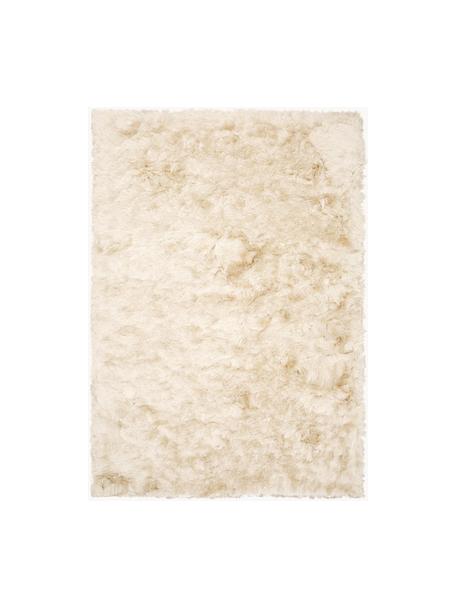 Alfombra de pelo largo brillante Jimmy, Parte superior: 100% poliéster, Reverso: 100% algodón El material , Beige claro, An 80 x L 150 cm (Tamaño XS)