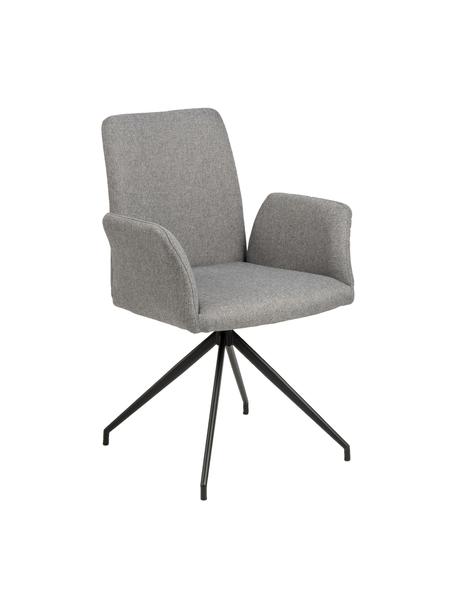Čalúnená otočná stolička Naya, sivá, Svetlosivá, Š 59 x H 59 cm