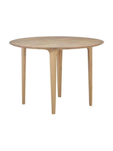 Stół do jadalni z drewna dębowego Archie, Lite drewno dębowe, olejowane
100% drewno FSC pochodzące ze zrównoważonej gospodarki leśnej, Drewno dębowe, Ø 110 x W 76 cm