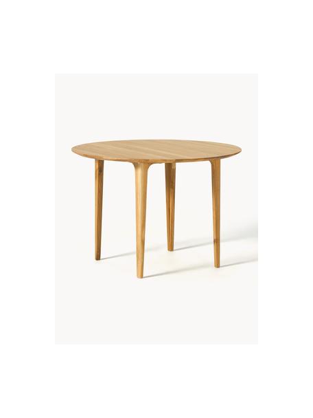 Okrúhly jedálensky stôl z dubového dreva Archie, Ø 110, Masívne dubové drevo, ošetrené olejom
Tento produkt je vyrobený z trvalo udržateľného dreva s certifikátom FSC®., Dubové drevo, Ø 110 cm