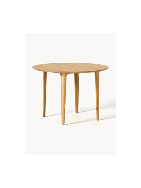 Ronde eettafel Archie van eikenhout, Ø 110 cm, Massief eikenhout, geolied

Dit product is gemaakt van duurzaam geproduceerd, FSC®-gecertificeerd hout., Eikenhout, Ø 110 x H 76 cm