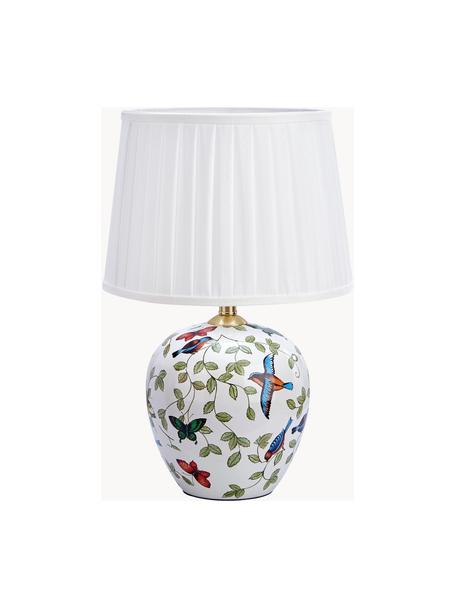 Lampe à poser en céramique Mansion, Blanc, multicolore, Ø 31 x haut. 45 cm