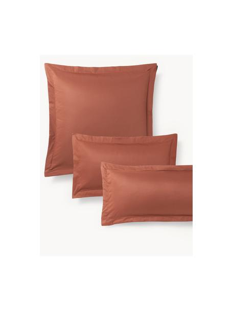 Poszewka na poduszkę z satyny bawełnianej Premium, Terakota, S 70 x D 80 cm