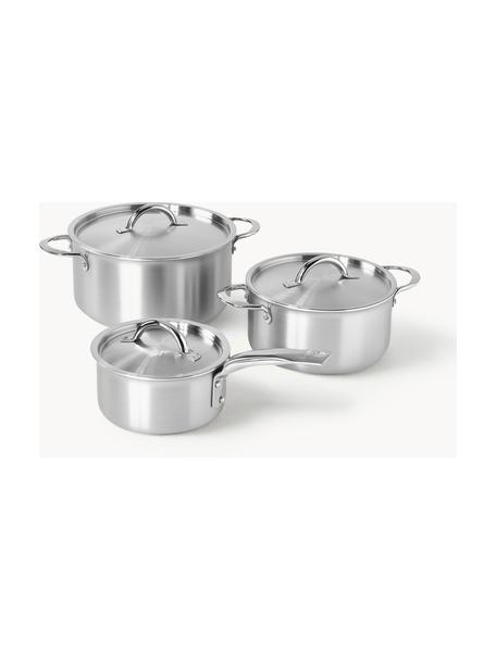 Set di 3 pentole in acciaio inox Alchimy, Acciaio inossidabile, Argentato, Set in varie misure