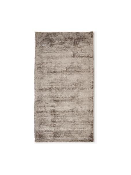 Ręcznie tkany dywan z wiskozy Jane, Taupe, S 80 x D 150 cm (Rozmiar XS)