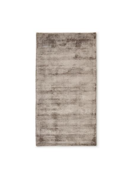 Tapis en viscose tissé main Jane, Taupe, larg. 80 x long. 150 cm (taille XS)