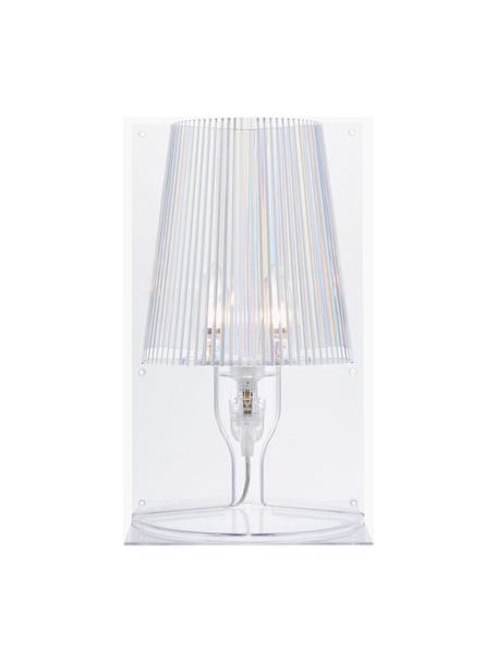 Kleine LED tafellamp Take, Lamp: kunststof, Transparant, B 19 x H 31 cm