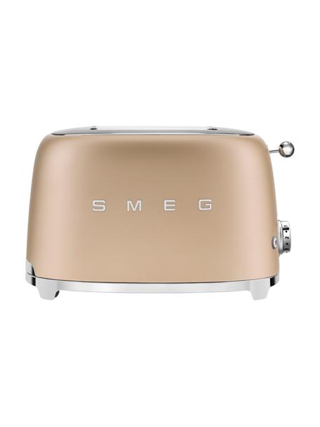 Kompakt Toaster 50's Style, Edelstahl, lackiert, Champagnerfarben, matt, B 31 x T 20 cm
