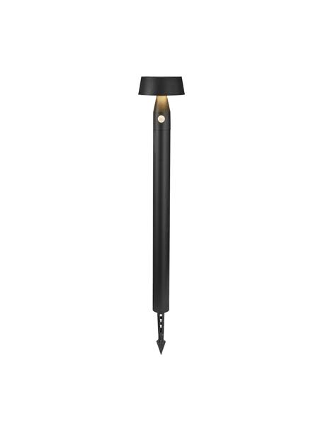 Lámpara solar de suelo Nama, con sensor de movimiento, Pantalla: plástico, Negro, Ø 17 x Al 90 cm