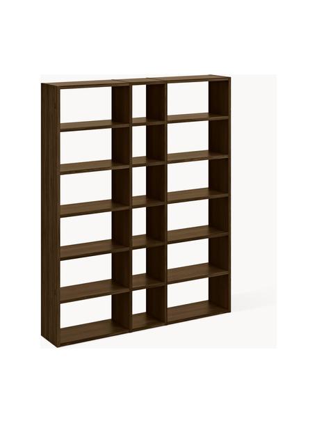 Grote houten wandrek Pombal, Spaanplaat met walnootfineer

Dit product is gemaakt van duurzaam geproduceerd, FSC®-gecertificeerd hout., Hout, donkerbruin gelakt, B 182 x H 224 cm