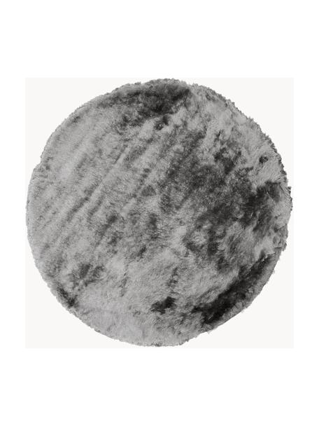 Tappeto rotondo a pelo lungo lucido Jimmy, Retro: 100% cotone Il materiale , Grigio, Ø 200 cm (taglia L)