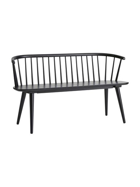 Lavička Jolina, Masívne kaučukovníkové drevo, Čierna, Š 134 x V 76 cm