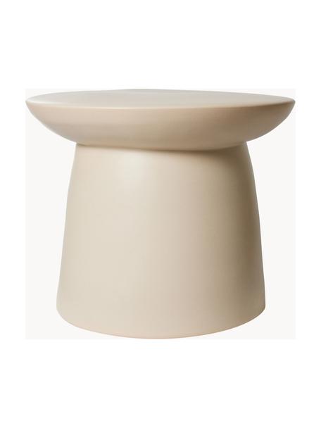 Tavolino rotondo in gres Earthenware, Gres, Beige, Ø 46 x Alt. 37 cm