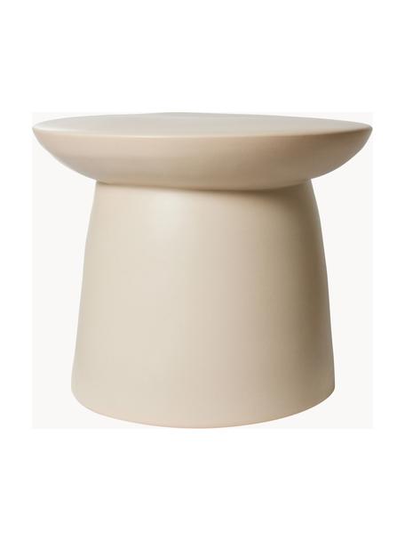 Table d'appoint ronde en grès cérame Earthenware, Grès cérame, Beige, Ø 46 x haut. 37 cm