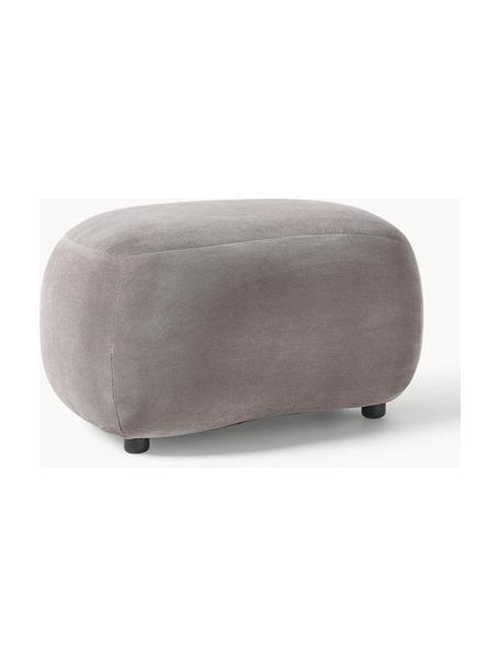 Pouf Alba, Tissu taupe, larg. 70 x haut. 42 cm, courbé à gauche