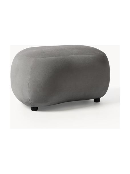 Pouf Alba, Tissu taupe, larg. 70 x haut. 42 cm, courbé à gauche