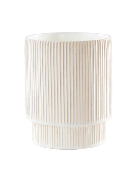 Plantenpot Ruby van keramiek, Keramiek, Wit, beige, Ø 21 x H 26 cm