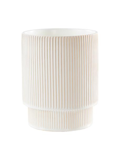 Portavaso in ceramica Ruby, Ceramica, Bianco, beige, Ø 21 x Alt. 26 cm