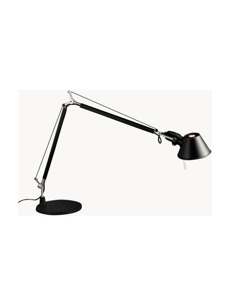 Lampa biurkowa Tolomeo, Stelaż: aluminium powlekane, Czarny, S 78 x W 65 - 129 cm