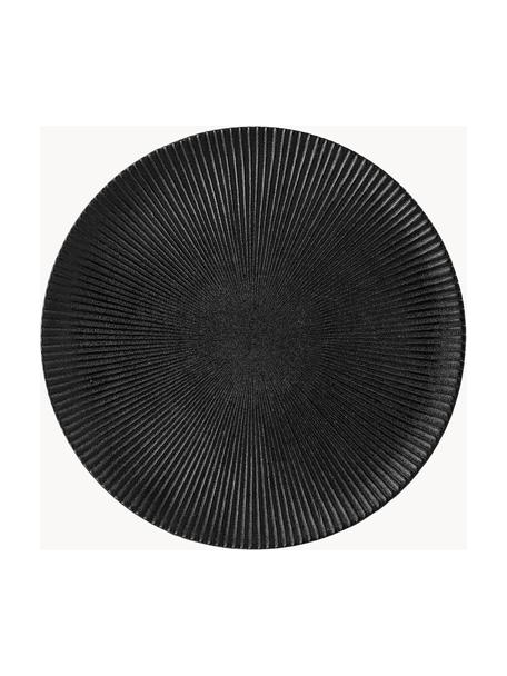Podložka pod tanier Neri, Kamenina, Matná čierna, Ø 29 cm