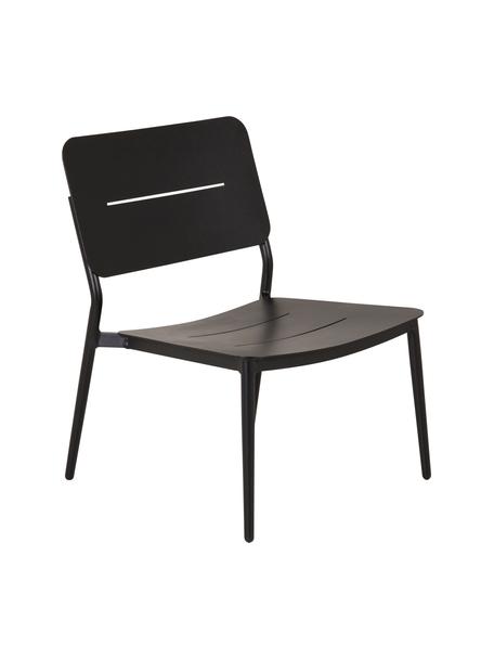 Sedia a poltrona nera Lina, Metallo verniciato a polvere, Nero, Larg. 55 x Prof. 59 cm
