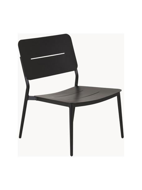 Lounge fauteuil Lina in zwart, Gepoedercoat metaal, Zwart, B 55 x D 59 cm