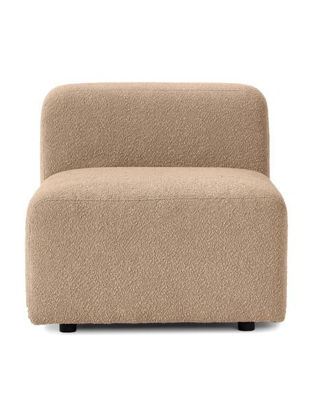 Chauffeuse pour canapé modulable en tissu bouclé Lena, Tissu bouclé couleur sable, larg. 76 x prof. 106 cm