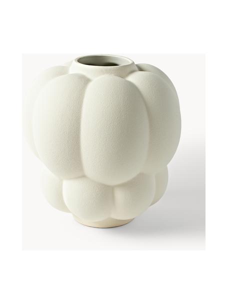 Jarrón de cerámica Uva, 28 cm, Cerámica, Blanco Off White, Ø 26 x Al 28 cm