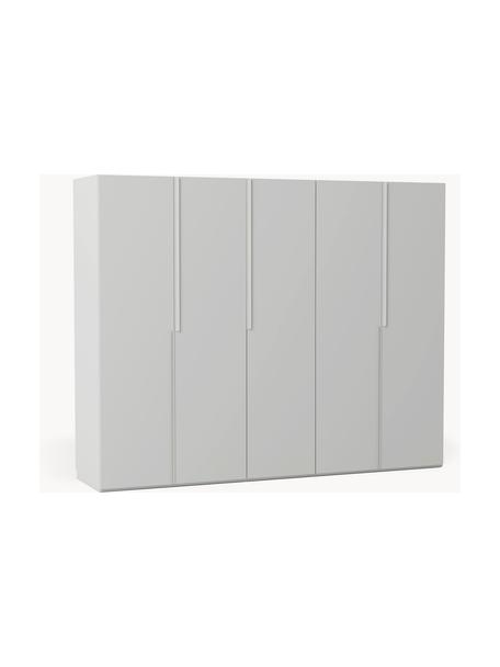 Armario modular Leon, 5 puertas (250 cm), diferentes variantes, Estructura: tablero aglomerado revest, Gris claro, Interior Basic (An 250 x Al 200 cm)