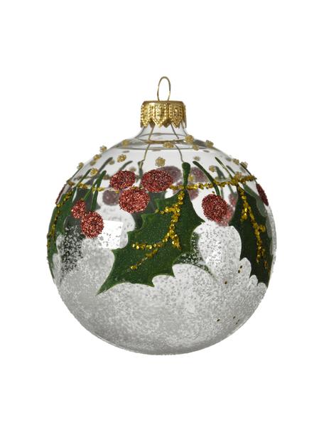 Kerstballen Misto Ø 8 cm, 2 stuks, Transparant, meerkleurig, Ø 8 cm