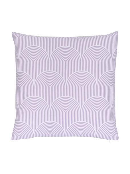 Katoenen kussenhoes Arc in lila/wit, 100% katoen, Lila, B 45 x L 45 cm