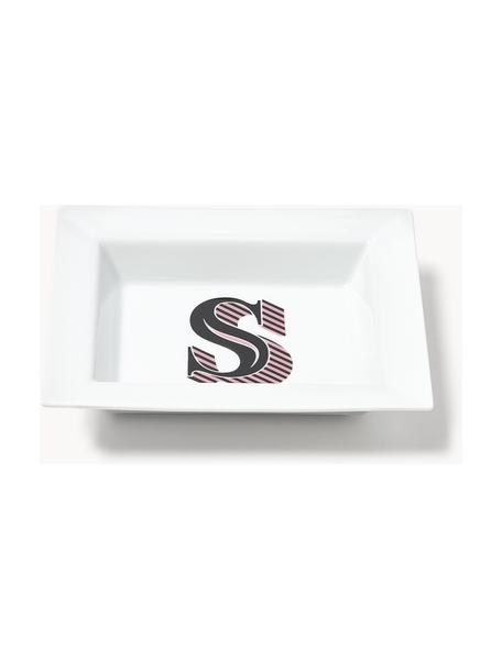 Westwing Collection x MEISSEN, handgefertigte Vide-Poche Initials mit Dekor, Porzellan, glasiert, S, B 16 x T 13 cm