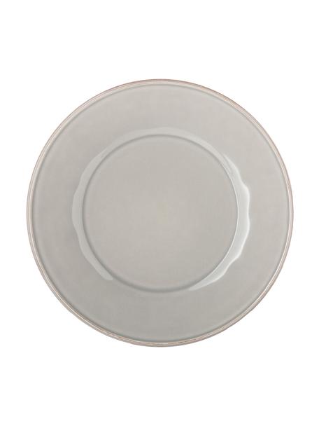 Mělké talíře ve venkovském stylu Constance, 2 ks, Kamenina, Světle šedá, Ø 29 cm