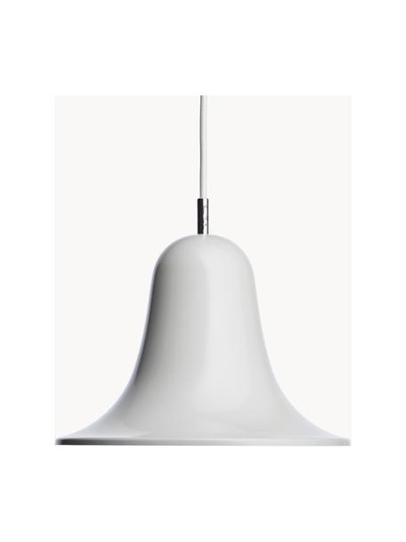 Lampada a sospensione piccola Pantop, design Verner Panton, Paralume: metallo rivestito, Grigio chiaro lucido, Ø 23 x Alt. 17 cm