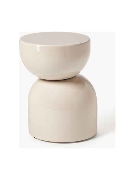 Table d'appoint de jardin Gigi, Plastique, métal, revêtement par poudre, Beige clair, larg. 45 x haut. 55 cm