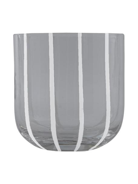Mundgeblasene Wassergläser Mizu, 2 Stück, Glas, Grau, Weiss, Ø 8 x H 8 cm, 320 ml